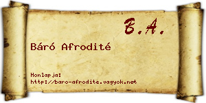 Báró Afrodité névjegykártya